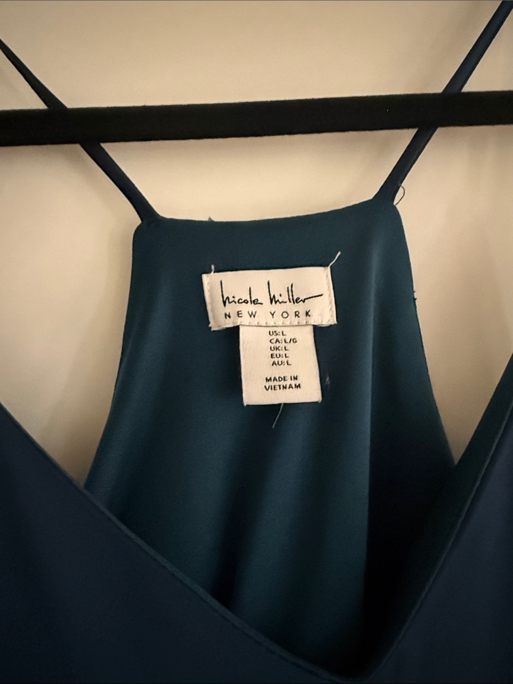 Nicole Miller Teal Blue Slip Maxi Dress - Picture 2 of 4